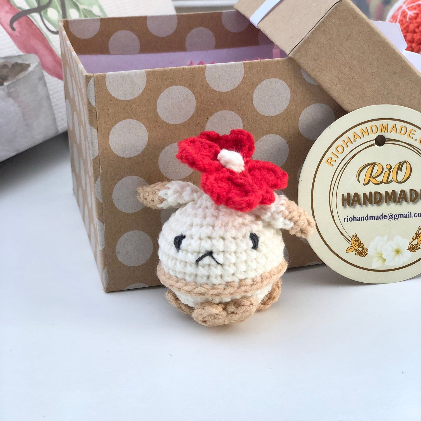 Handmade Dodoco Bomb Klee inspired keychain,  crochet keychain, amigurumi, plushie toy, gift, accessory