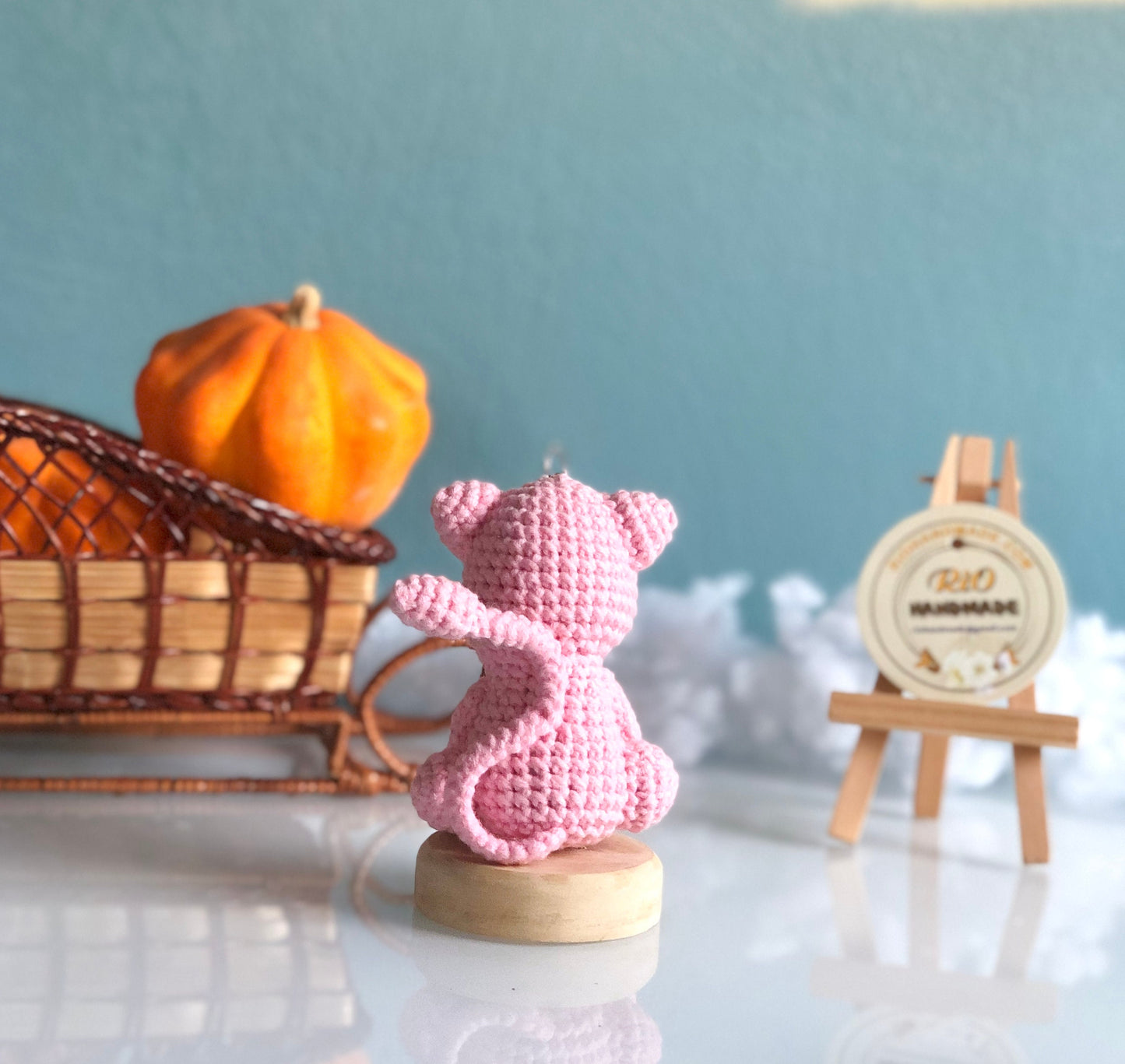 Handmade Mew Crochet Keychain, Crochet inspired Pokemon, Car Charm, Mew Car Accessory, Gift for Kids, Gift for Adult