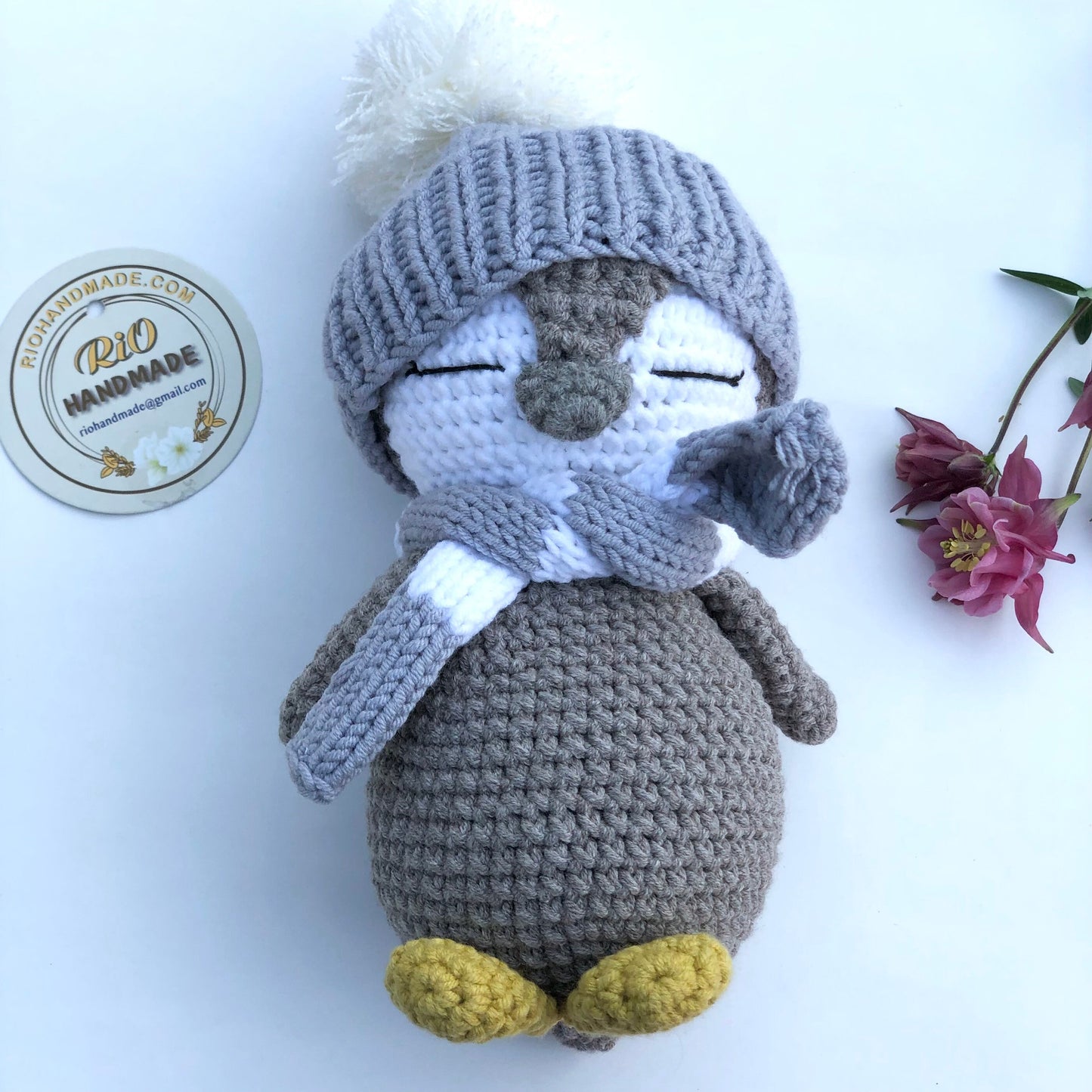 Handmade penguin, crochet penguin, amigurumi, cute, soft toy for baby, toddler, kid, adult hobby