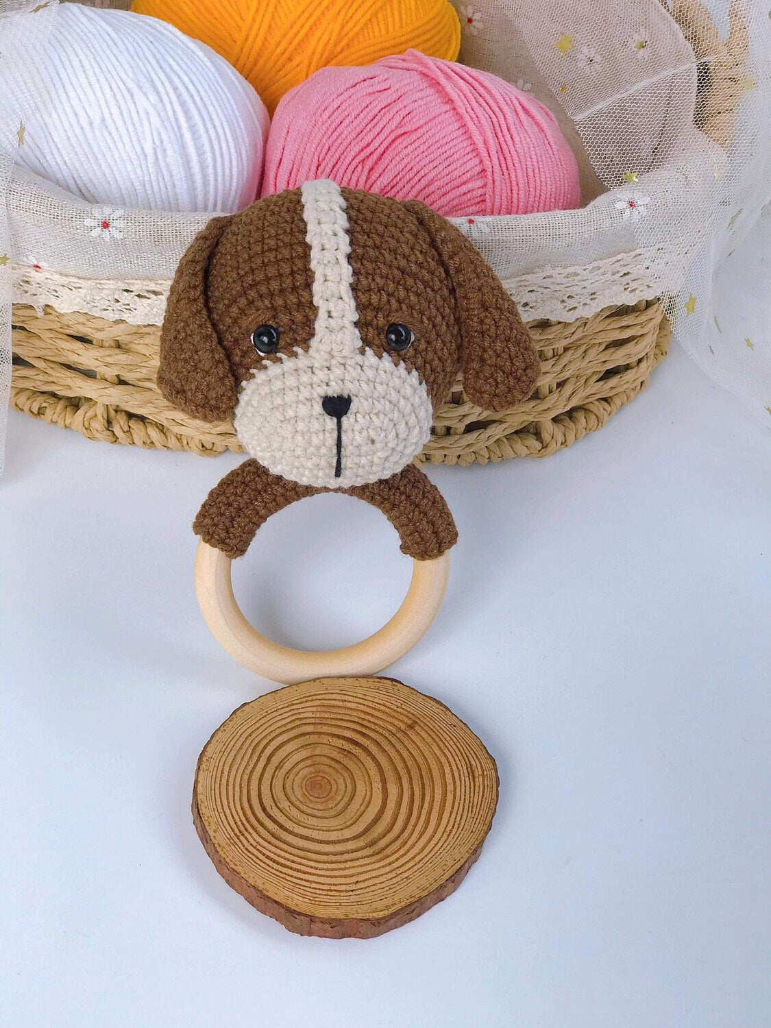 Personalized Baby Rattle, Animal Newborn Baby Rattle, Baby Crochet Rattle Gift, Baby Shower Gift