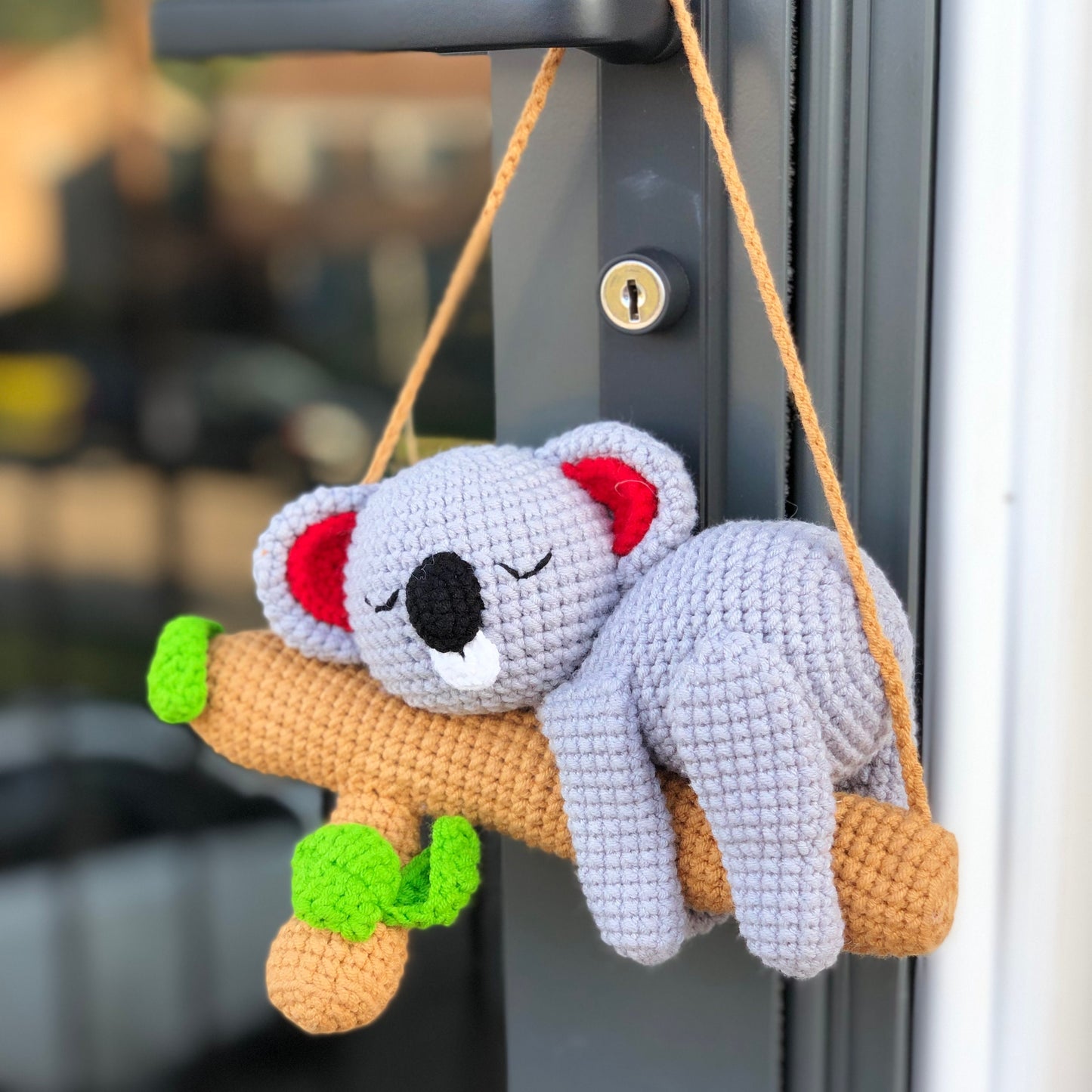 Handmade crochet hanging, car rearview mirror charm crochet amigurumi, plushie toy, gift, car hanging accessory