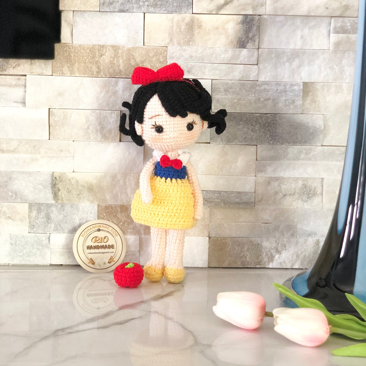 Handmade  small animator princess doll crochet, amigurumi doll, cute, toy for kid, adult hobby