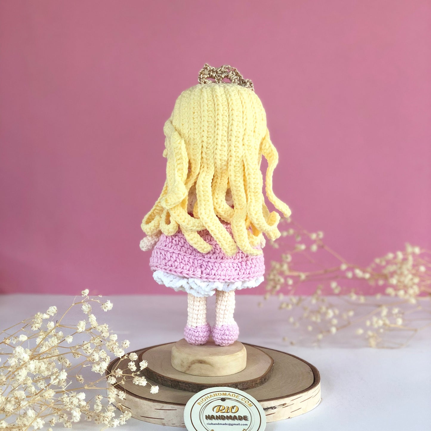 Handmade Princess Inspired Doll Crochet, Cute Princess, Amigurumi Princess Doll, Soft Toy For Baby, Kid, Adult Hobby