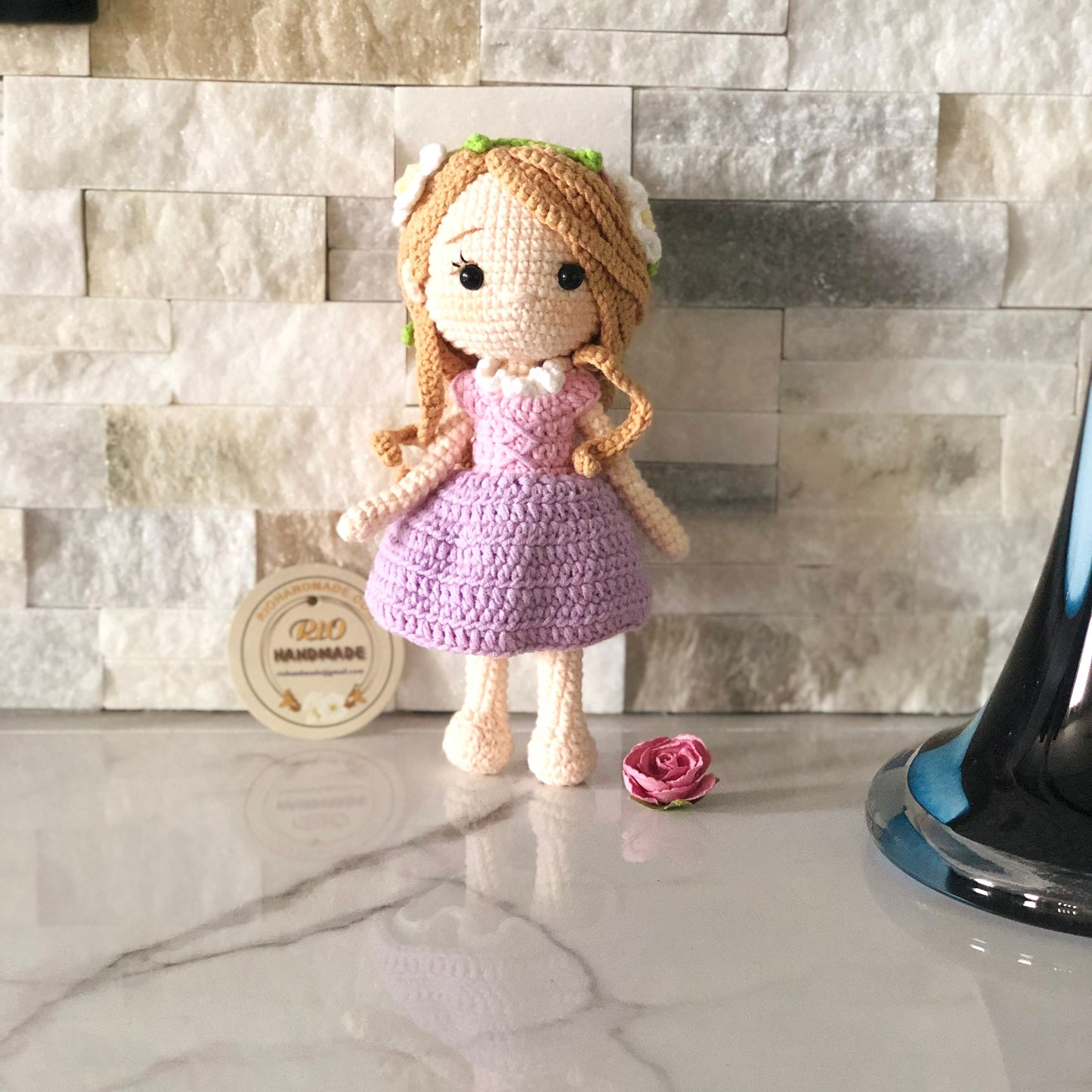 Handmade Princess Inspired Doll Crochet, Cloudy Hair Princess, Amigurumi Princess Doll