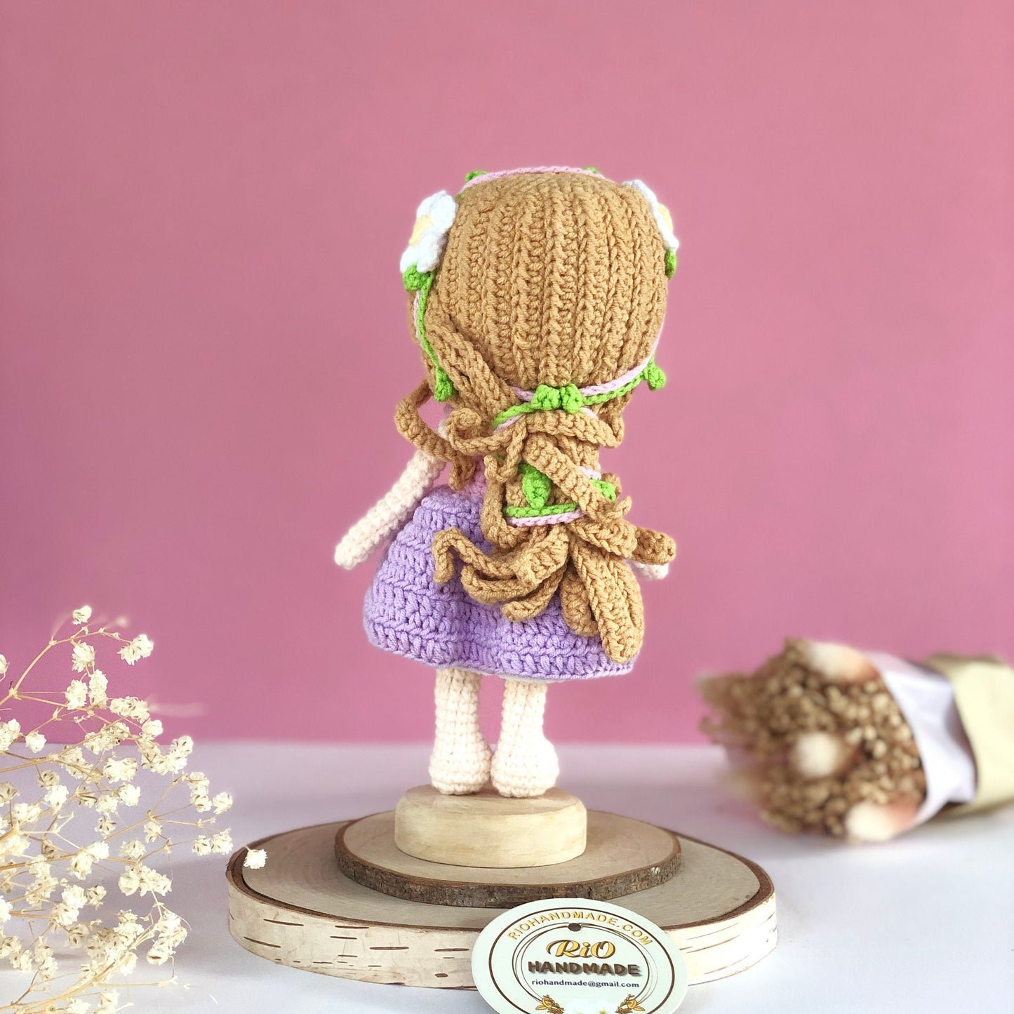 Handmade Princess Inspired Doll Crochet, Cloudy Hair Princess, Amigurumi Princess Doll