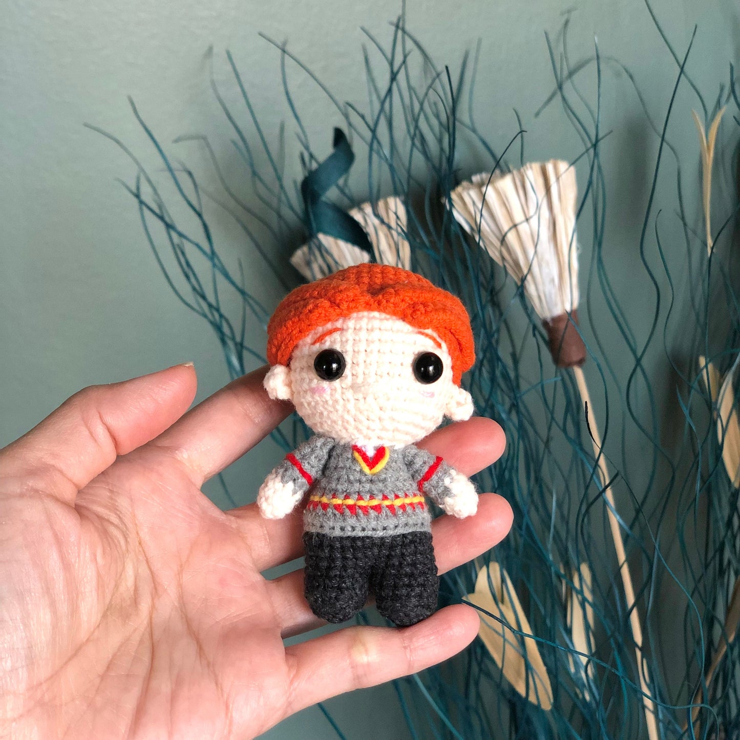 Handmade crocheted doll, Crochet mini doll, Handmade plush doll, Mini custom doll, Cute gift