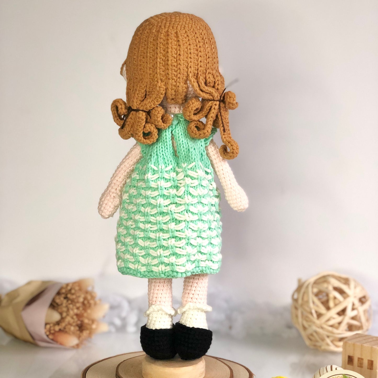 Ready To Ship, Handmade yarn cotton doll crochet, amigurumi doll, cute, soft toy for baby, toddler, kid, adult hobby