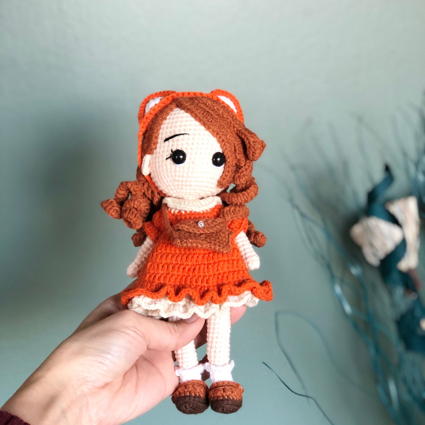 Ready To Ship, Handmade yarn cotton doll crochet, amigurumi, cute, soft toy for baby, toddler, kid, adult hobby