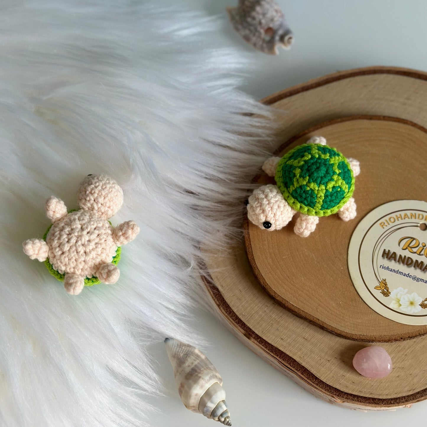 Rio Handmade Turtle Crochet Keychain, Amigurumi Turtle, Cute Gift