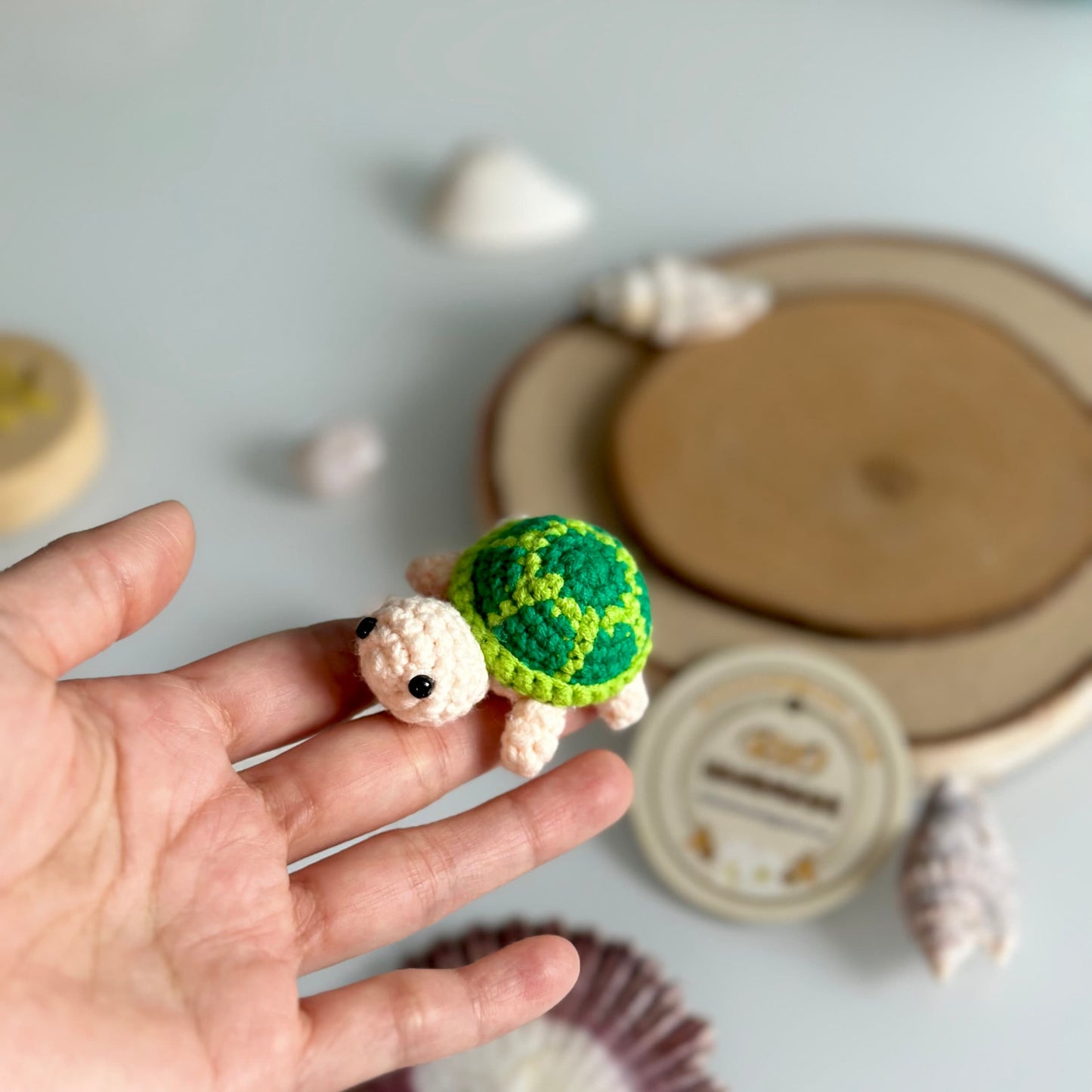 Rio Handmade Turtle Crochet Keychain, Amigurumi Turtle, Cute Gift