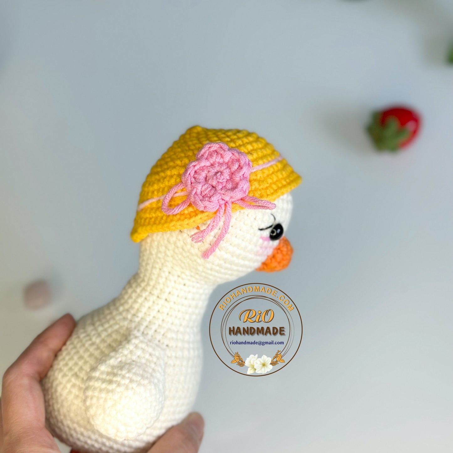 Ready To Ship, Rio Handmade, Cute Ducking Crochet, Duck Plushie, Crochet Mallard Duck, Toy For Baby, Kid