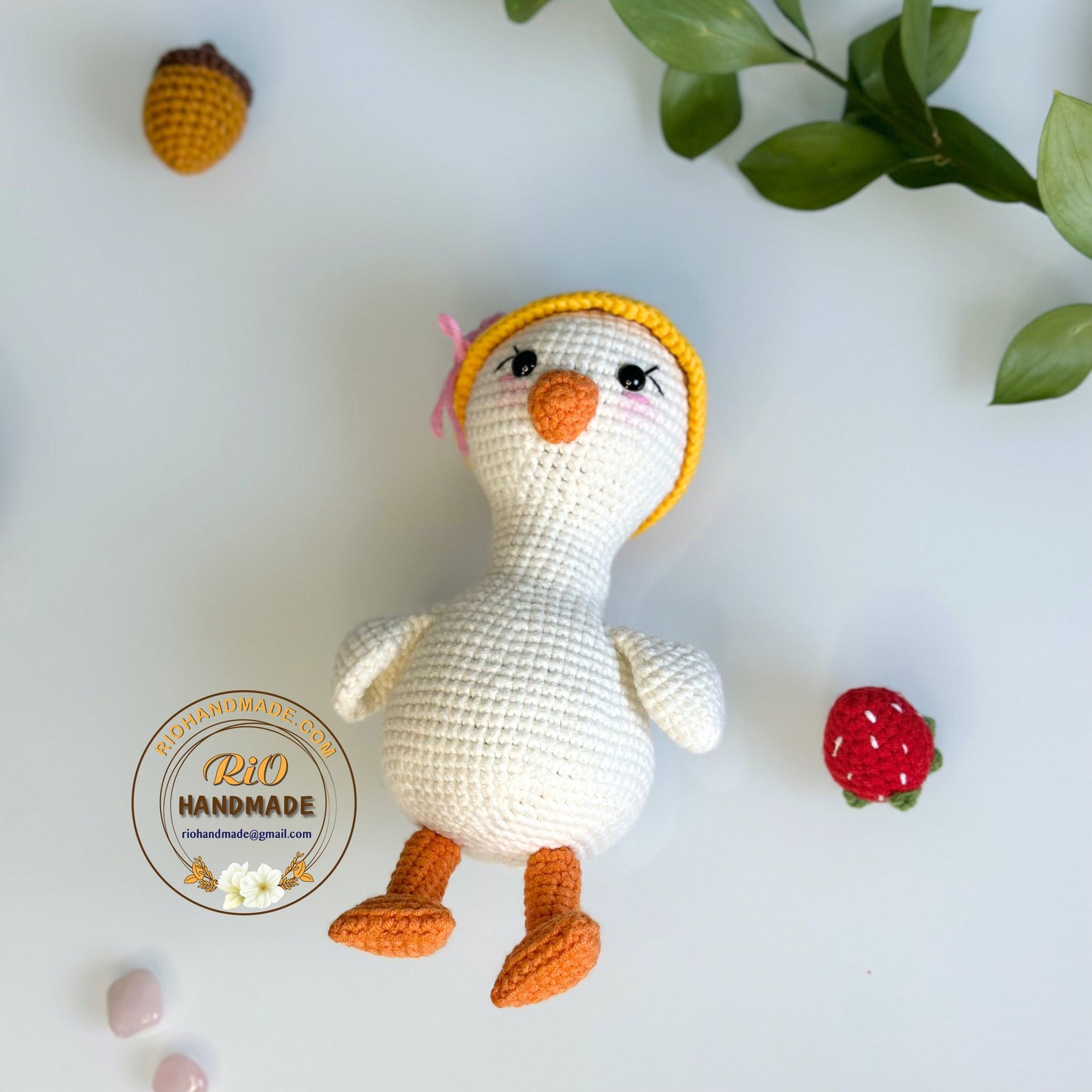 Ready To Ship, Rio Handmade, Cute Ducking Crochet, Duck Plushie, Crochet Mallard Duck, Toy For Baby, Kid