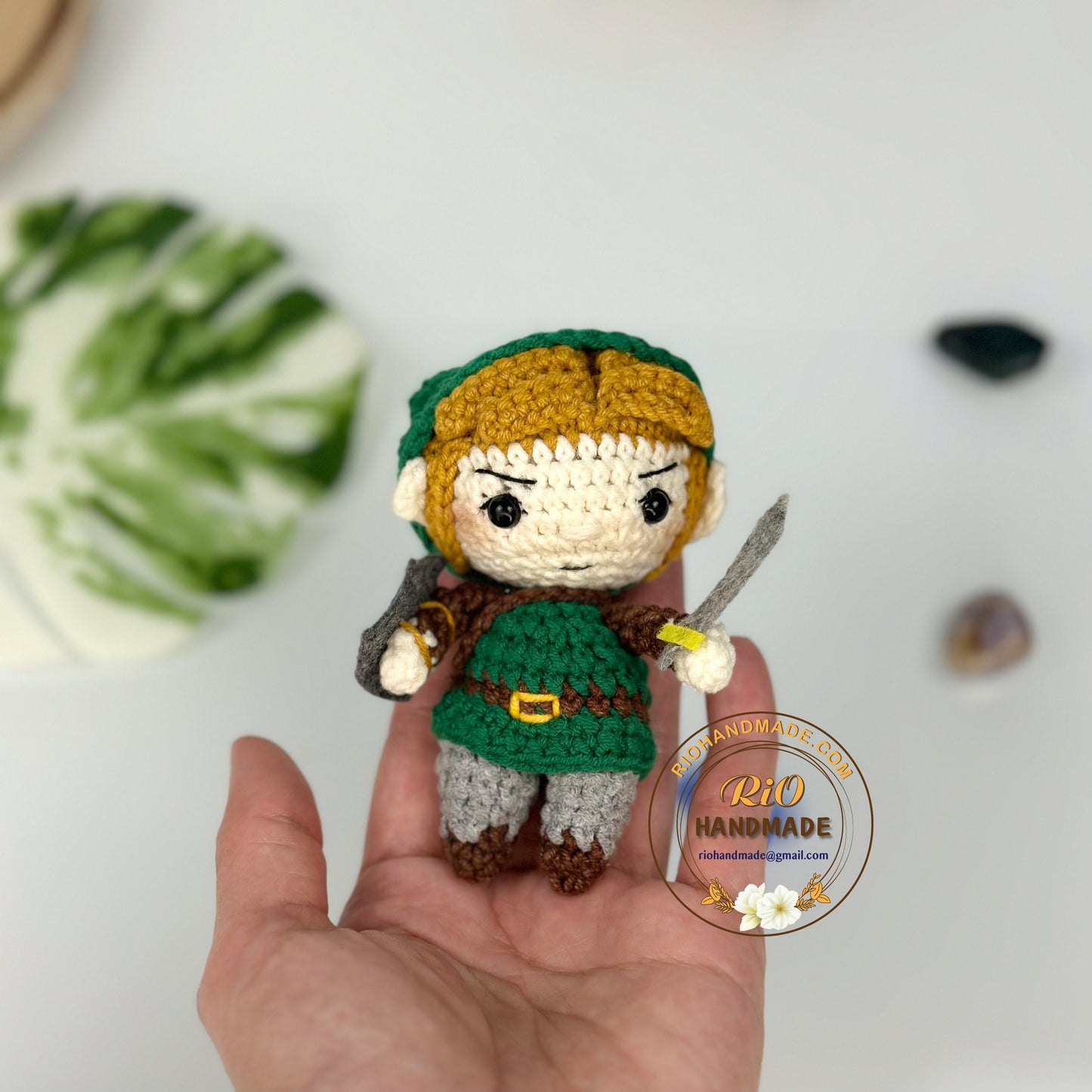 Handmade Boy Doll, Crochet Link Inspired Doll,  Adult Hobby