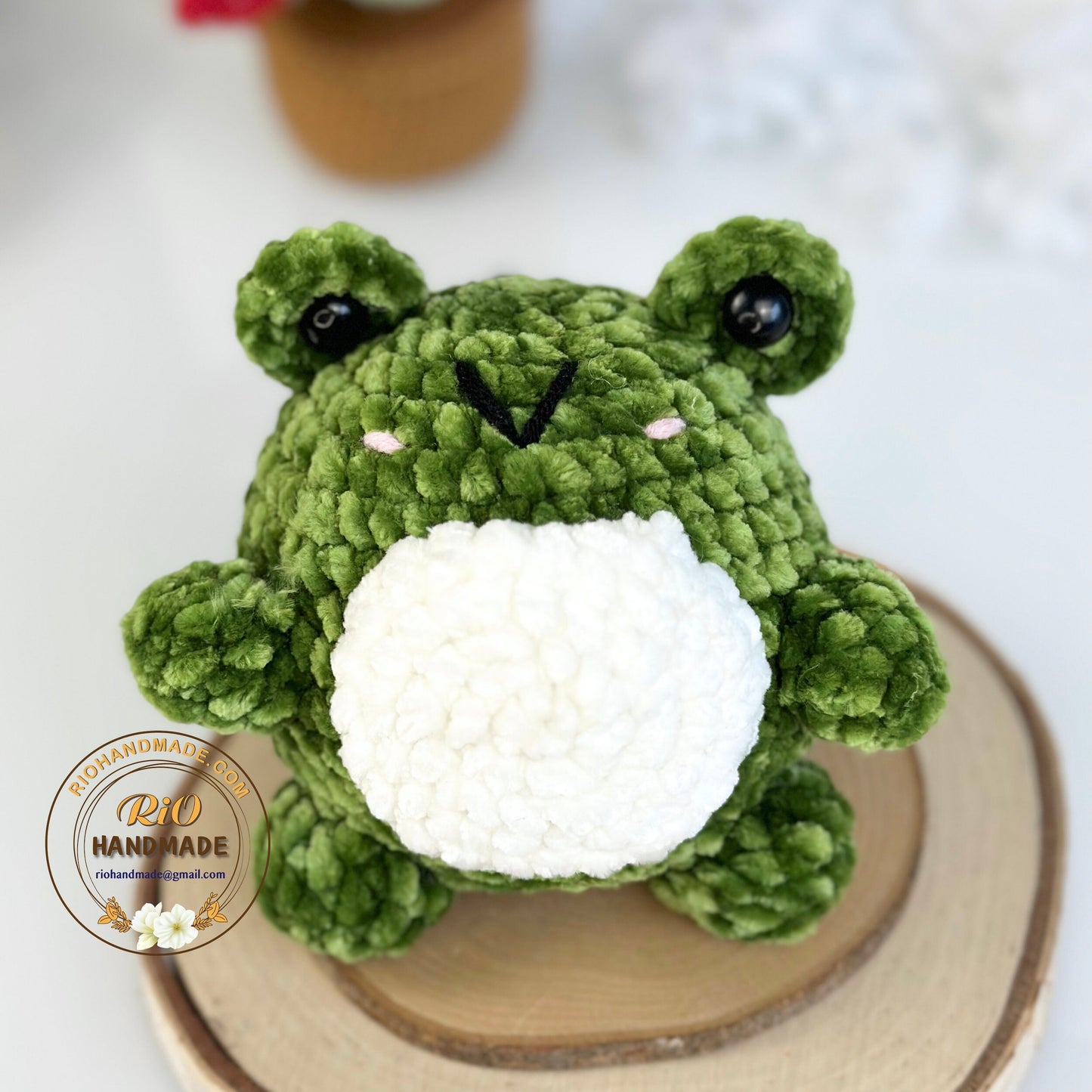 Ready To Ship, Rio Handmade Velvet Frog, Cute Frog Plushie  Crochet, Amigurumi  Frog, Soft Toy For Kid