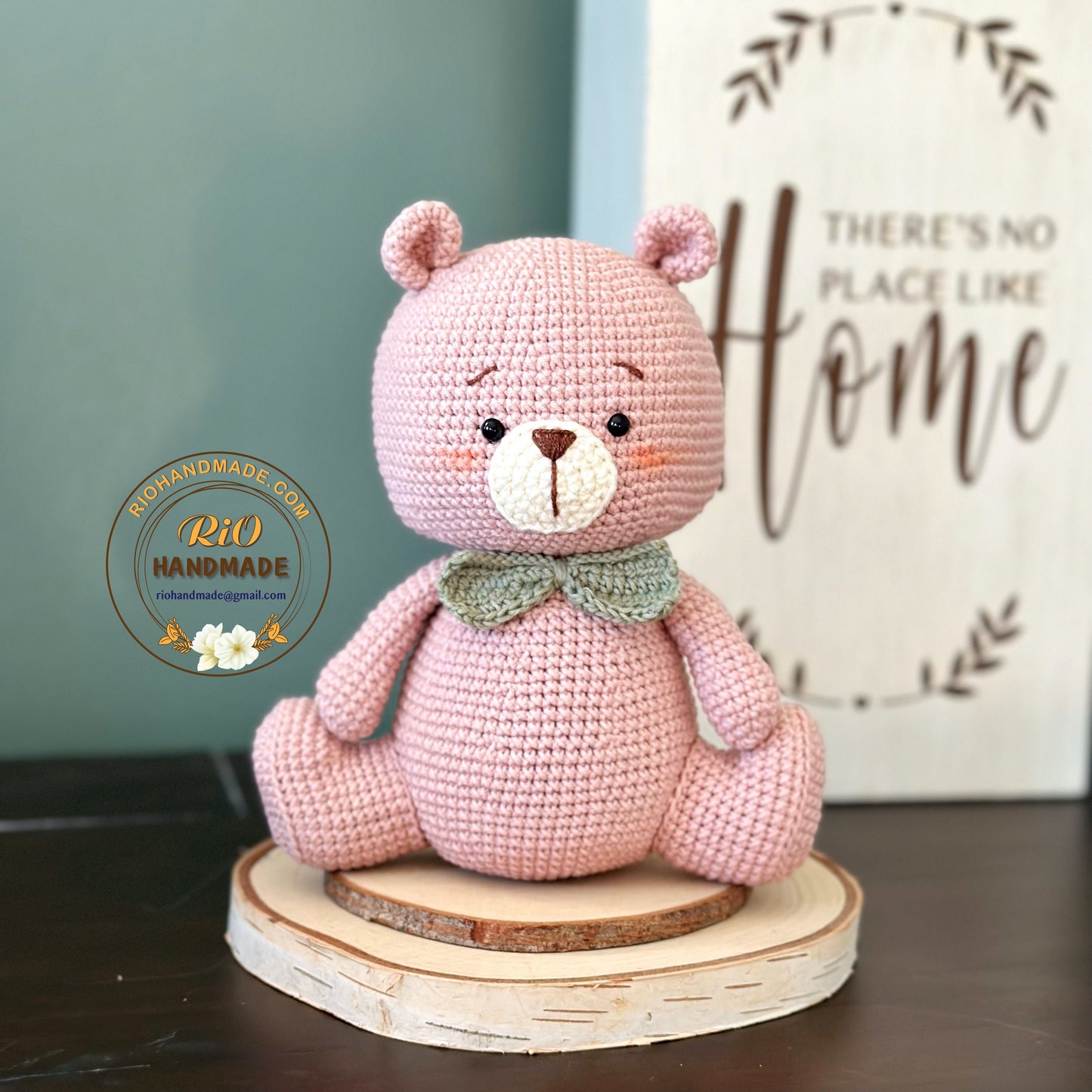 Ready To Ship, Rio Handmade Bear Crochet, Cute Bear Plushie  Crochet, Amigurumi Chubby Bear, Toy For Baby, Toddler, Kid, Adult Hobby