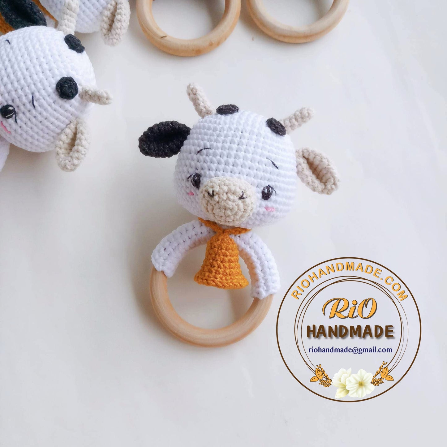 Personalized Baby Gift, Animal Newborn Baby Rattle, Baby Crochet Rattle Gift, Toy Rattle With Name